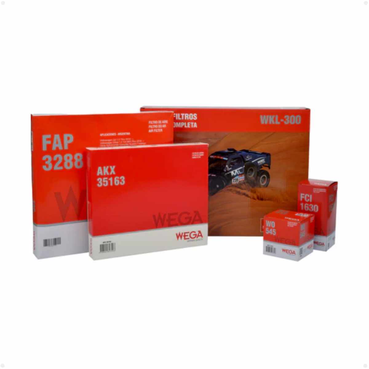 Kit Filtros Vw Fox 1.0 12v Bluemotion 01/2013 Ate 01/2019 Completo Wega Wkl300